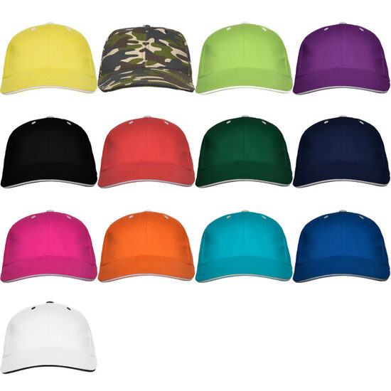 6 panels contrast sandwich cap For kids and adults LON7008